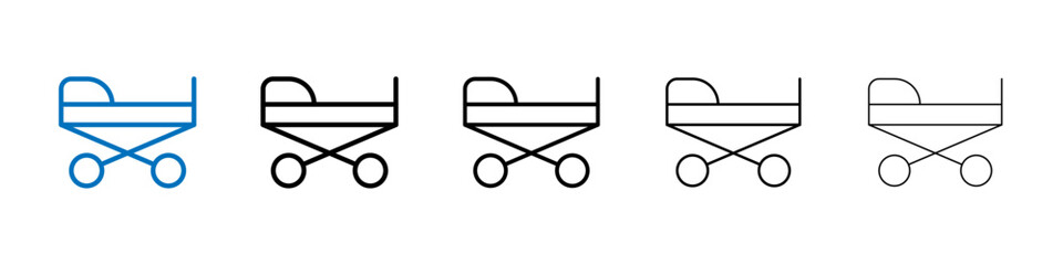 Hospital bed icon Outline vector logo for web ui