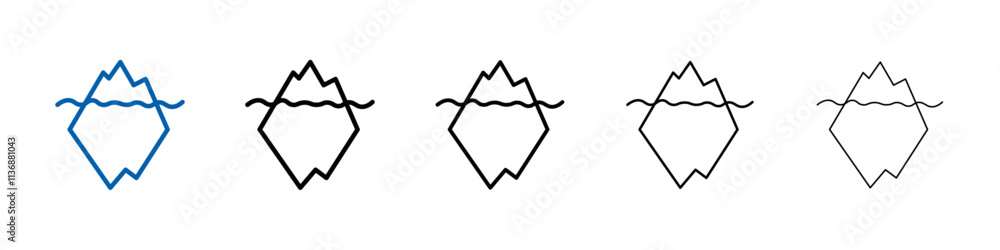 Aufkleber iceberg icon outline vector logo for web ui