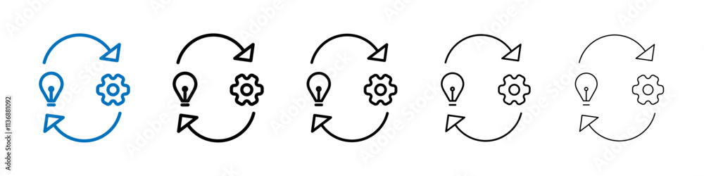 Poster Implementation icon Outline vector logo for web ui