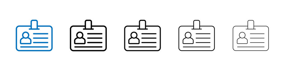 ID badge icon Outline vector logo for web ui