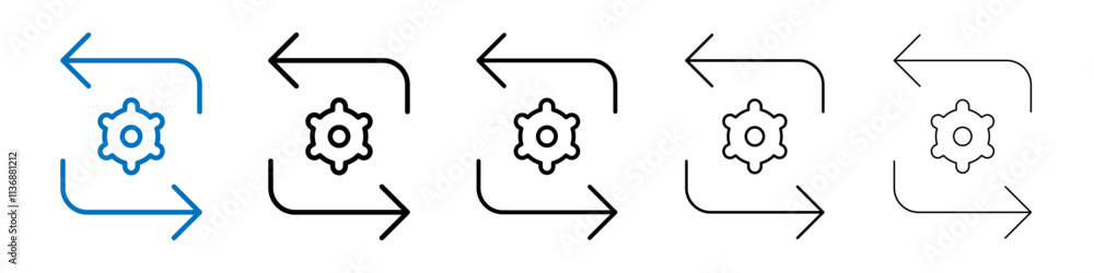 Poster Implementation icon Outline vector logo for web ui