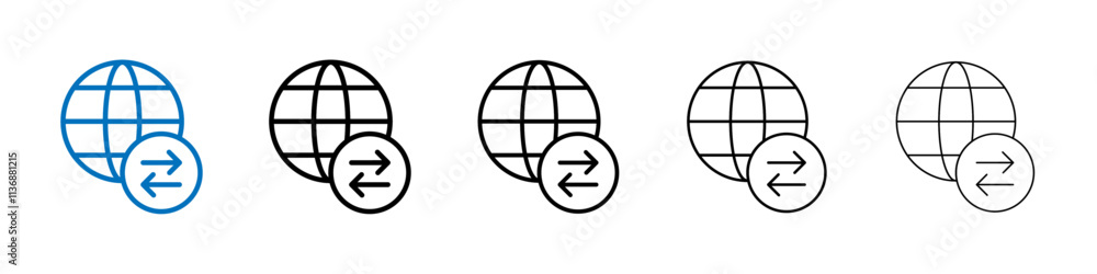 Aufkleber Import export icon Outline vector logo for web ui