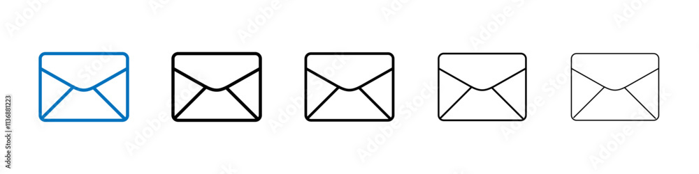 Fototapete inbox icon outline vector logo for web ui
