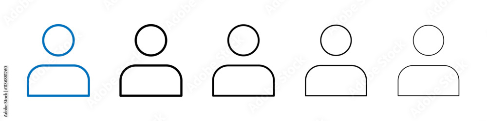 Poster individual icon outline vector logo for web ui