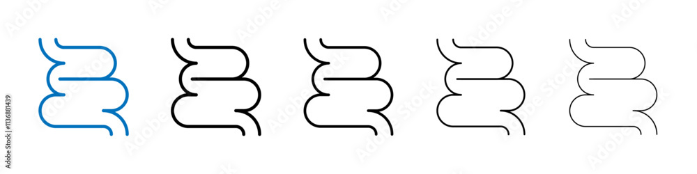 Poster intestine icon outline vector logo for web ui