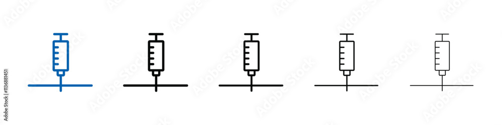 Poster Intradermal injection icon Outline vector logo for web ui