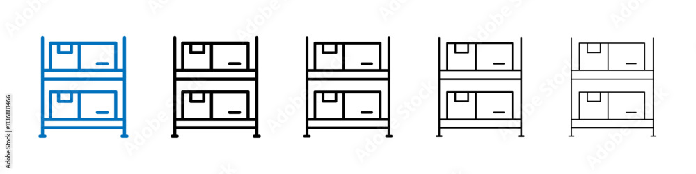 Poster Inventory icon Outline vector logo for web ui