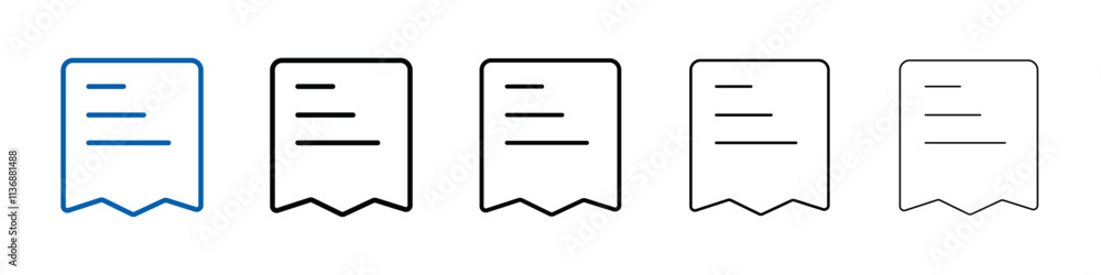 Poster Invoice icon Outline vector logo for web ui