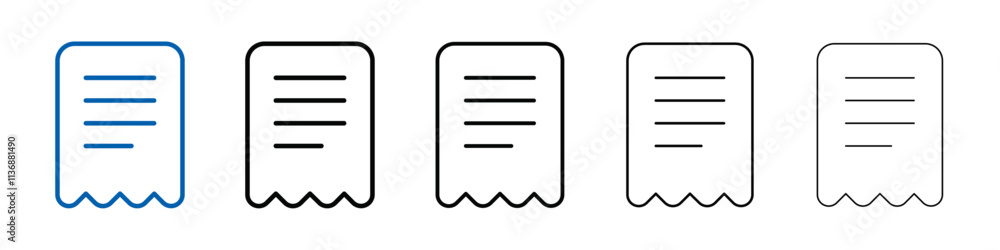 Poster invoice icon outline vector logo for web ui