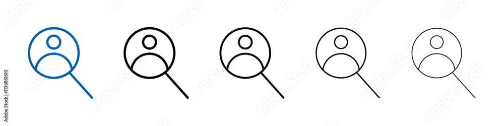 Poster job candidate icon outline vector logo for web ui