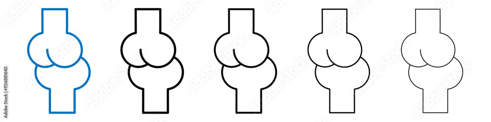 Aufkleber Joint icon Outline vector logo for web ui