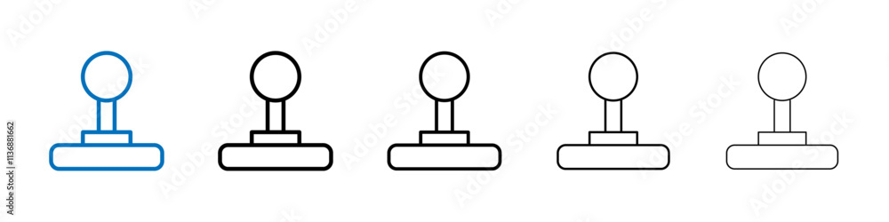 Poster Joystick Icon Outline vector logo for web ui