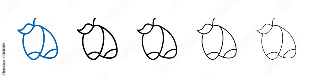 Poster jujube icon outline vector logo for web ui