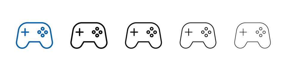 Joystick icon Outline vector logo for web ui