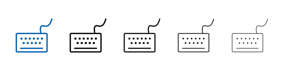 Keyboard icon Outline vector logo for web ui