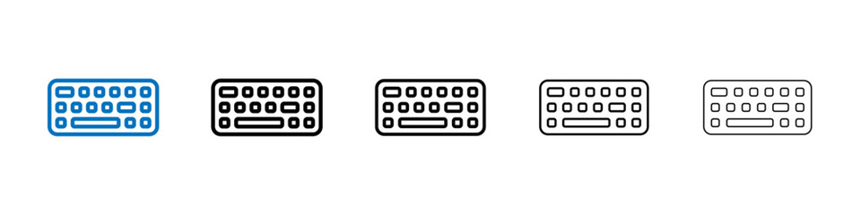 Keyboard icon Outline vector logo for web ui