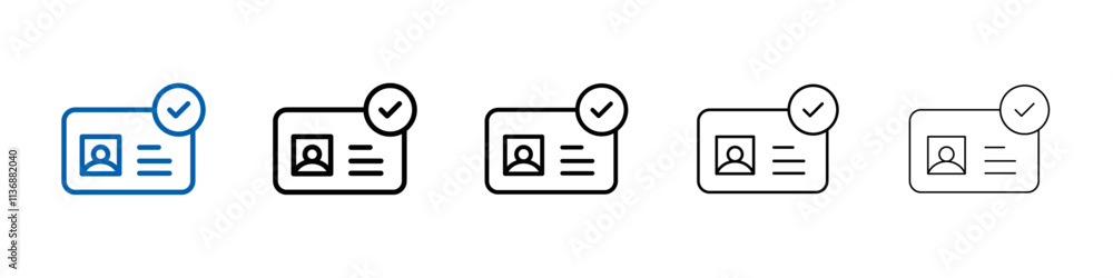Poster KYC icon Outline vector logo for web ui