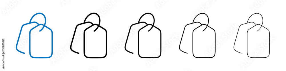 Poster label icon outline vector logo for web ui