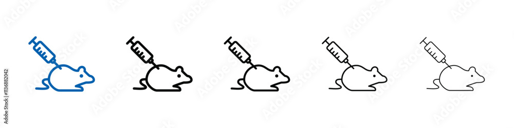 Poster Lab rat experiment icon Outline vector logo for web ui