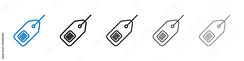 Poster label icon outline vector logo for web ui