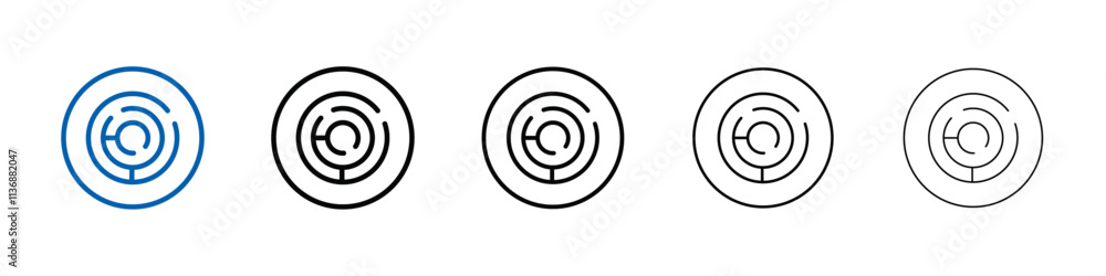 Aufkleber Labyrinth icon Outline vector logo for web ui