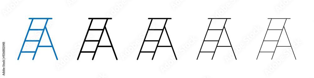 Poster Ladder icon Outline vector logo for web ui