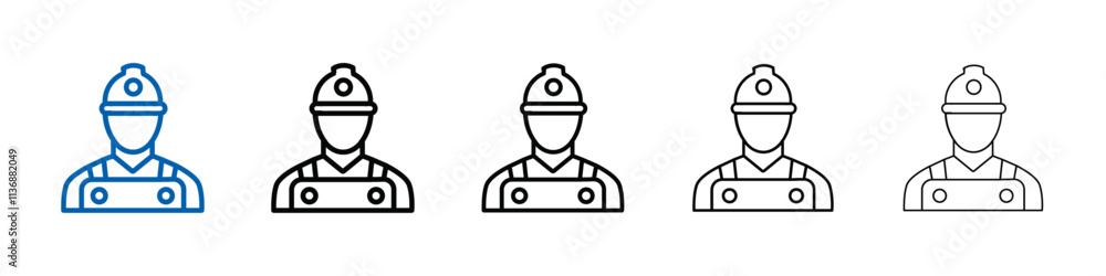 Poster labour icon outline vector logo for web ui
