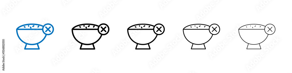 Poster lack of appetite icon outline vector logo for web ui