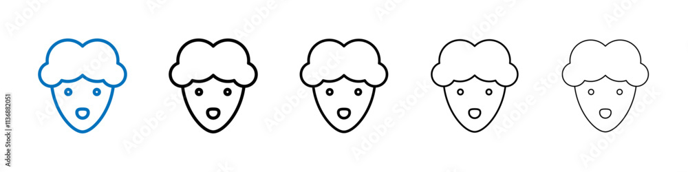 Poster Lamb icon Outline vector logo for web ui