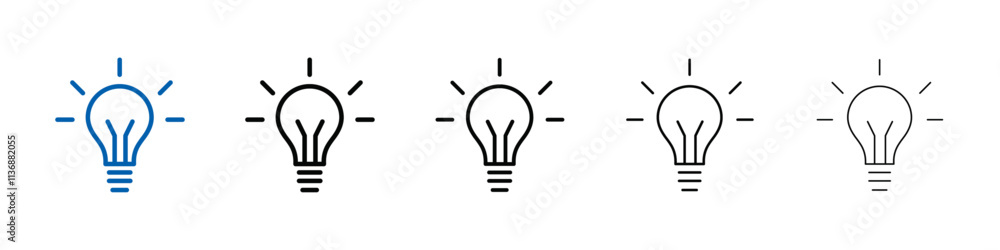Poster lamp icon outline vector logo for web ui