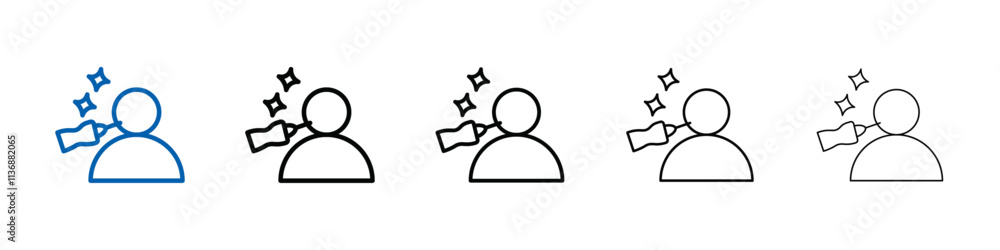 Poster laser dermatology icon outline vector logo for web ui