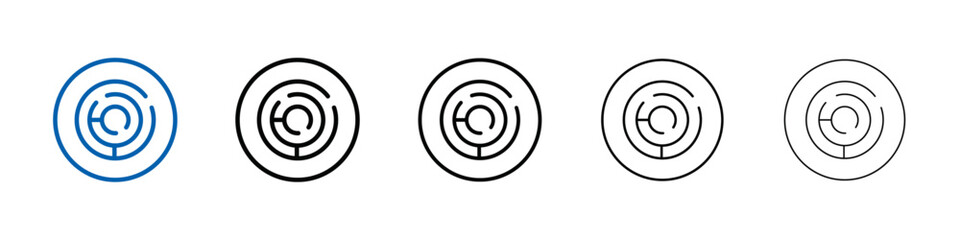 Labyrinth icon Outline vector logo for web ui