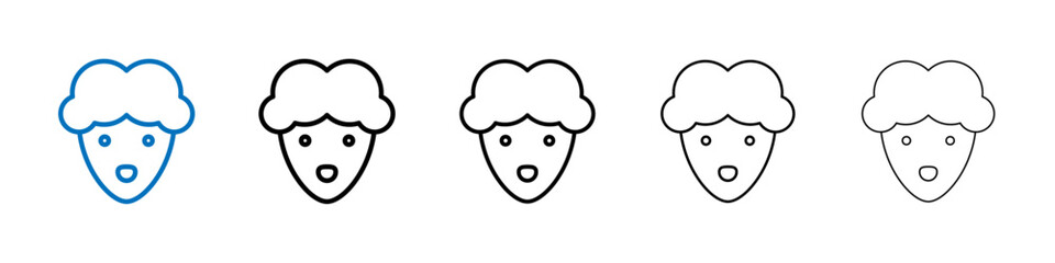 Lamb icon Outline vector logo for web ui