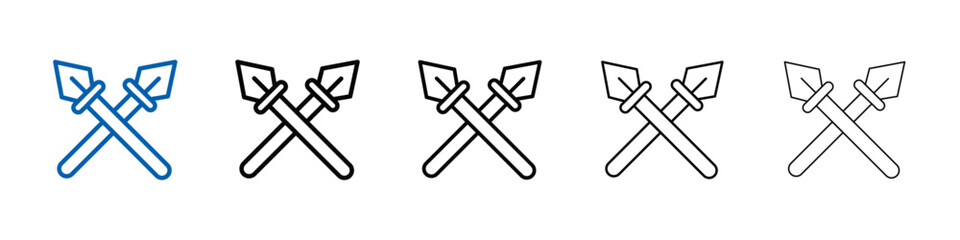 lance icon Outline vector logo for web ui