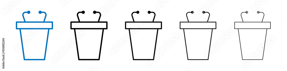 Aufkleber Lectern icon Outline vector logo for web ui