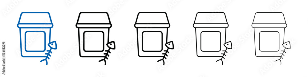 Poster leftovers disposal icon outline vector logo for web ui