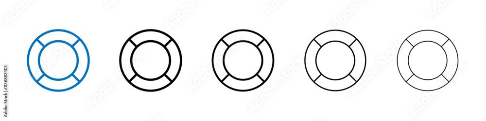Poster life buoy icon outline vector logo for web ui