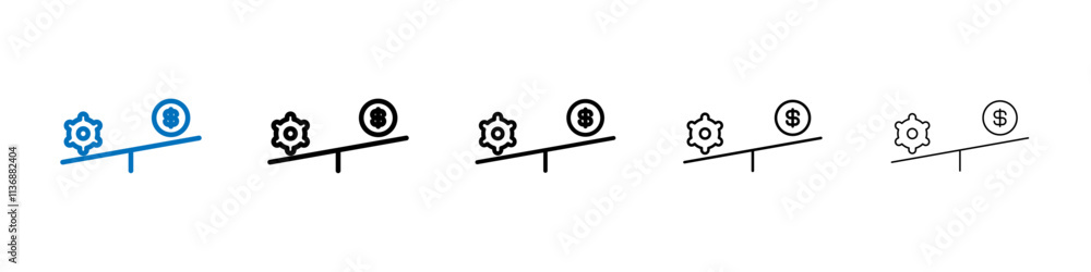Poster leverage icon outline vector logo for web ui