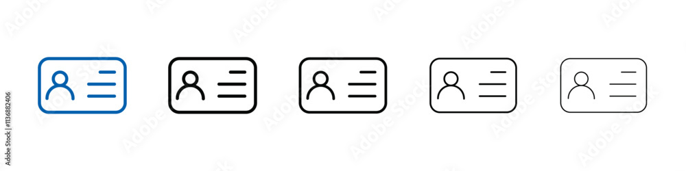 Aufkleber license icon outline vector logo for web ui