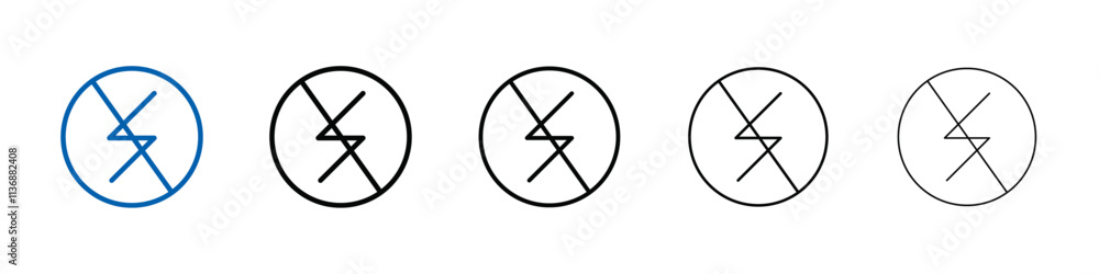 Poster light off icon outline vector logo for web ui