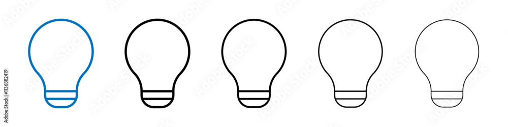 Aufkleber Lightbulb icon Outline vector logo for web ui