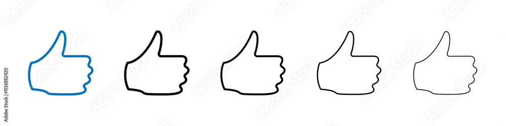 Poster Like icon Outline vector logo for web ui