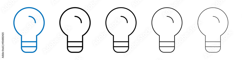 Aufkleber lightbulb icon outline vector logo for web ui