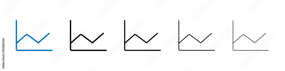 Poster Line chart icon Outline vector logo for web ui