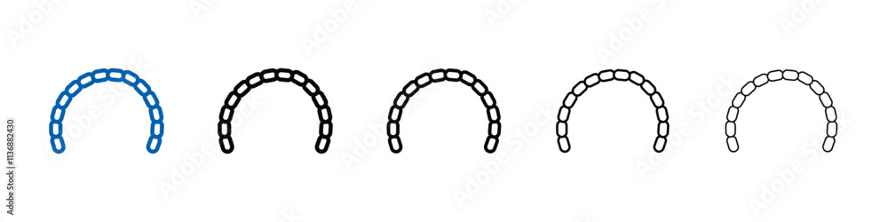 Aufkleber lingual braces icon outline vector logo for web ui