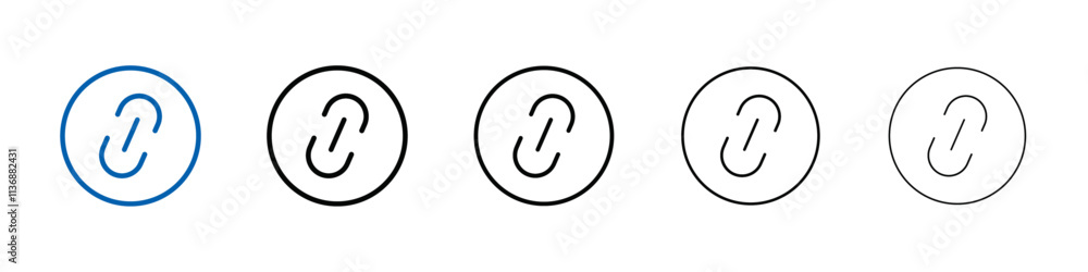 Poster link icon outline vector logo for web ui