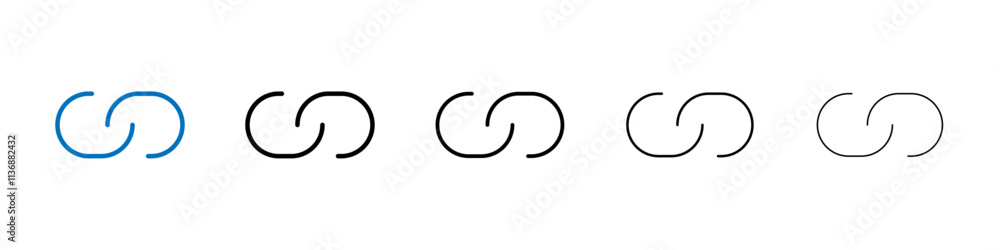 Poster link icon outline vector logo for web ui