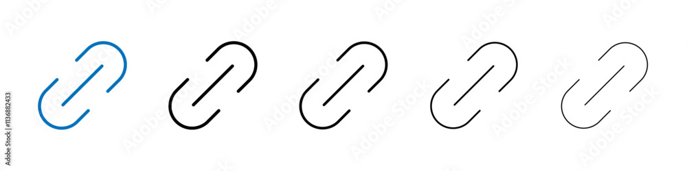 Aufkleber link icon outline vector logo for web ui