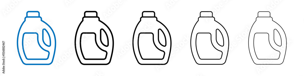 Poster liquid detergent icon outline vector logo for web ui