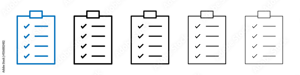 Poster List icon Outline vector logo for web ui